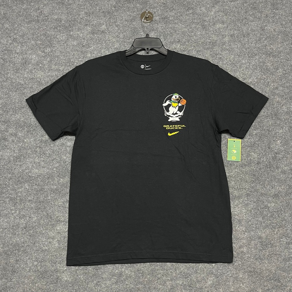 Grateful Dead x Oregon Ducks Shirt Men Large Black Nike Steal Your Face Football